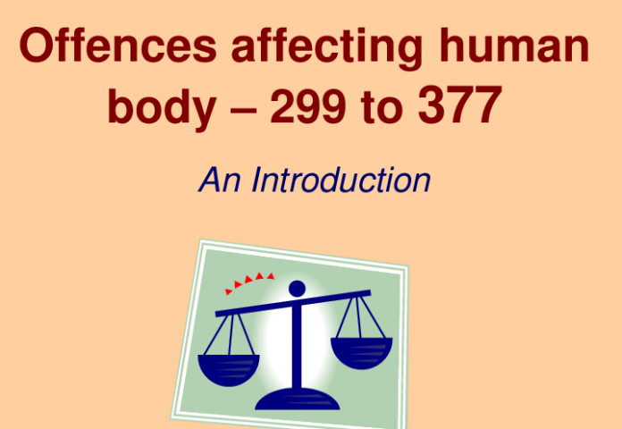 Offences against the human body Indian Penal Code