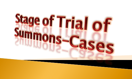 Trial of summon cases under CrPc Criminal Procedure Code