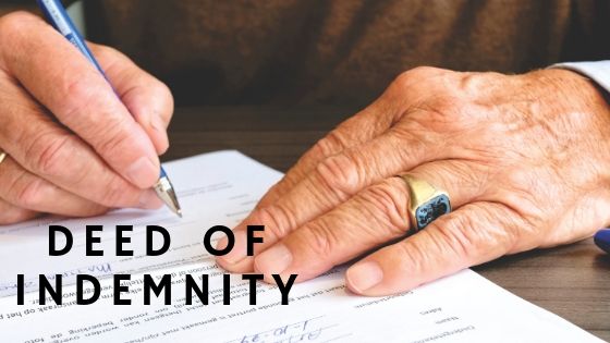 Deed of indemnity Indian Contract Act