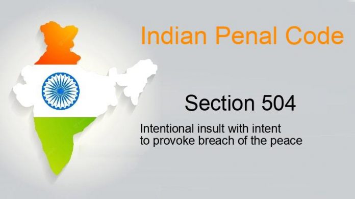Punishment under Section 504 of IPC Indian Penal Code
