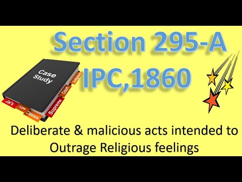 Section 295A of IPC Indian Penal Code