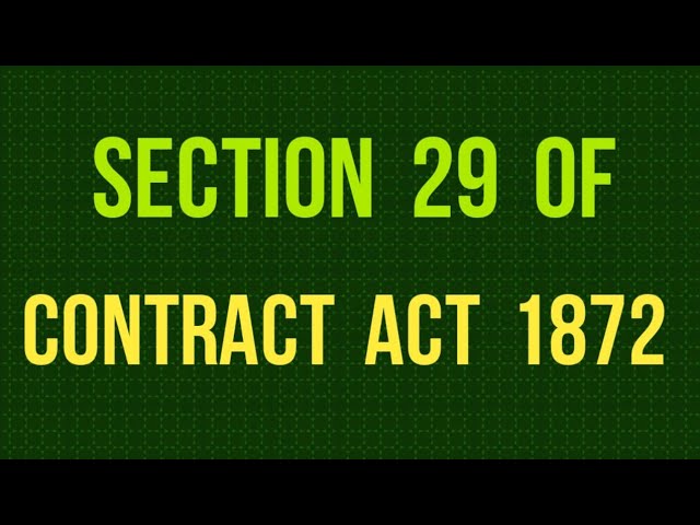 Agreements void for Uncertainty under Section 29 Indian Contract Act