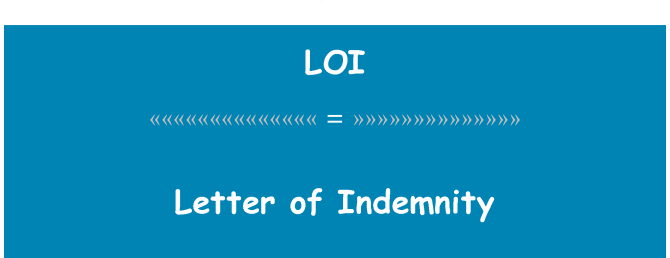 Letter of Indemnity Indian Contract Act 1872