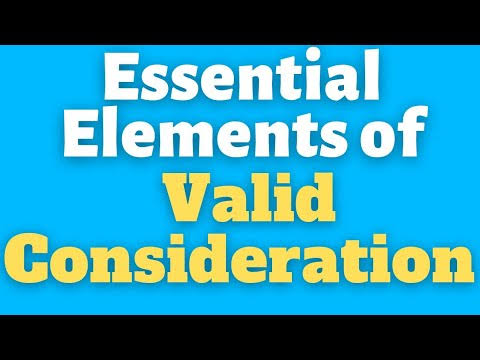 Essentials of valid consideration Indian Contract Act