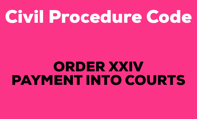 Provisions for payment in court under CPC
