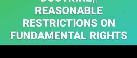 Reasonable restrictions on Fundamental Rights