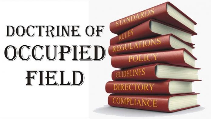 Doctrine of occupied field