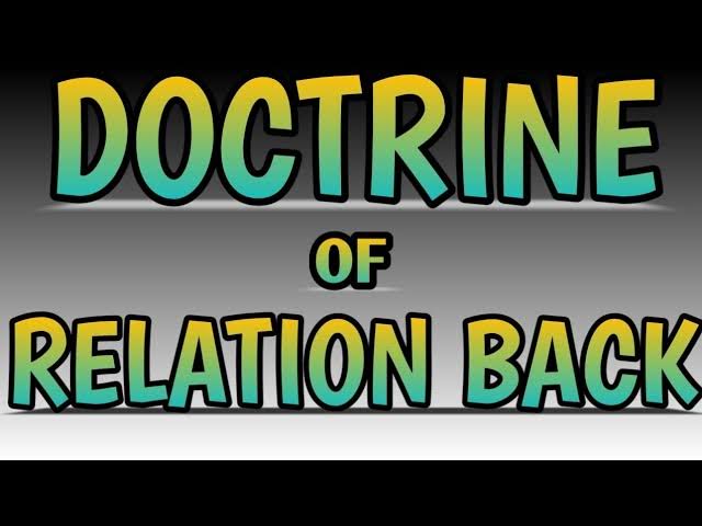 Doctrine of relation back