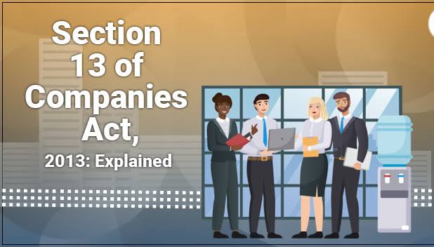 Section 13 of Company Act 2013