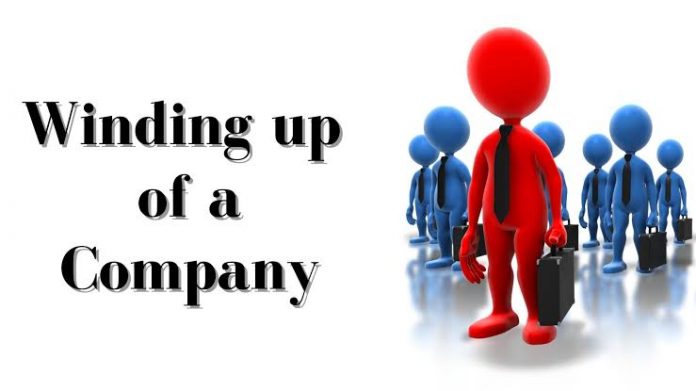 Winding up of a company