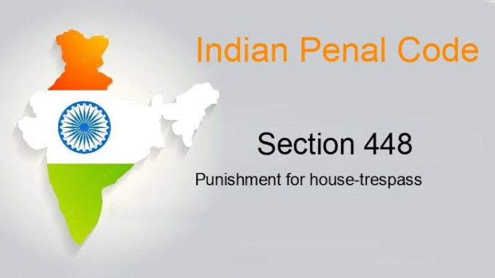 Punishment unde Section 448 of IPC