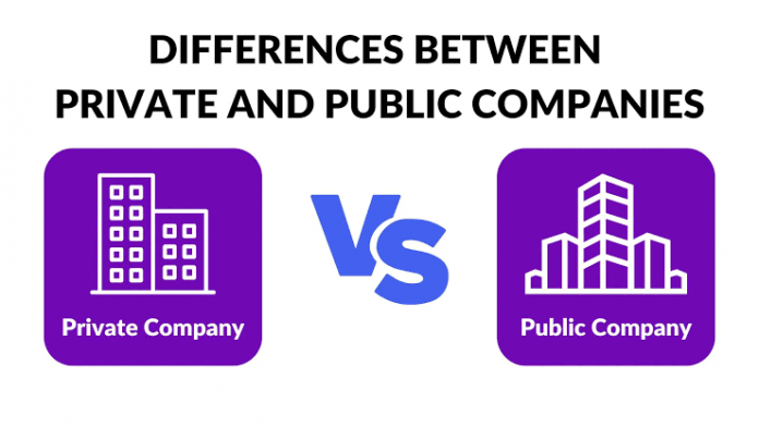 Difference between public and private company