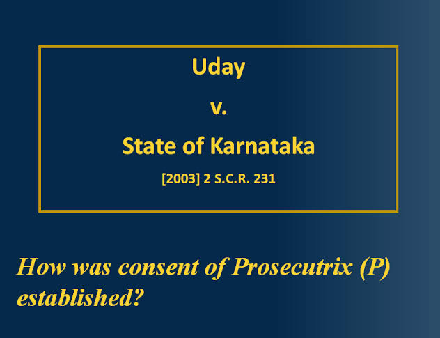 Uday vs. State of Karnataka (2003)