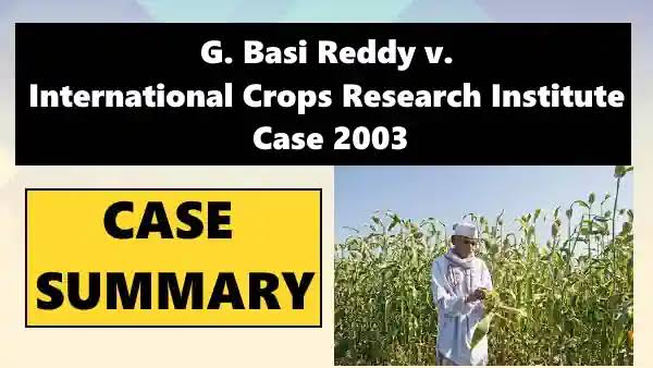 G Bassi Reddy vs. International research