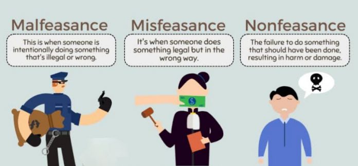 Malfeasance Misfeasance and Nonfeasance