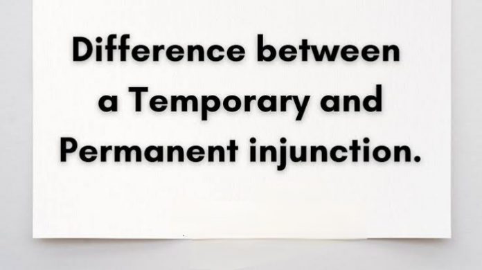 Difference btw temporary and permanent injunction