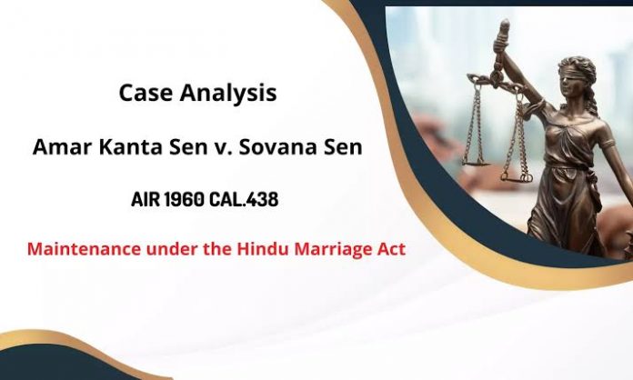 Amar Kanta Sen vs. Sovana Sen (1960)