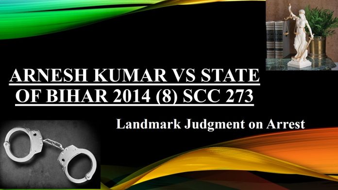 Arnesh Kumar vs. State of Bihar (2014)